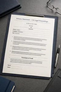 Witness Statement UK – How to Write One, Court Format, What to Include and Common Mistakes - Templates UK