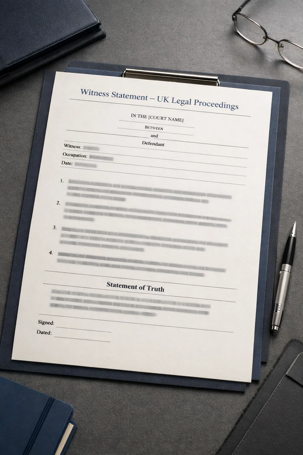 Witness Statement UK – How to Write One, Court Format, What to Include and Common Mistakes - Templates UK